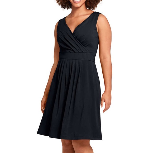 Lands' End Dresses & Skirts - Lands’ End NAVY BLUE Fit and Flare Dress 1X